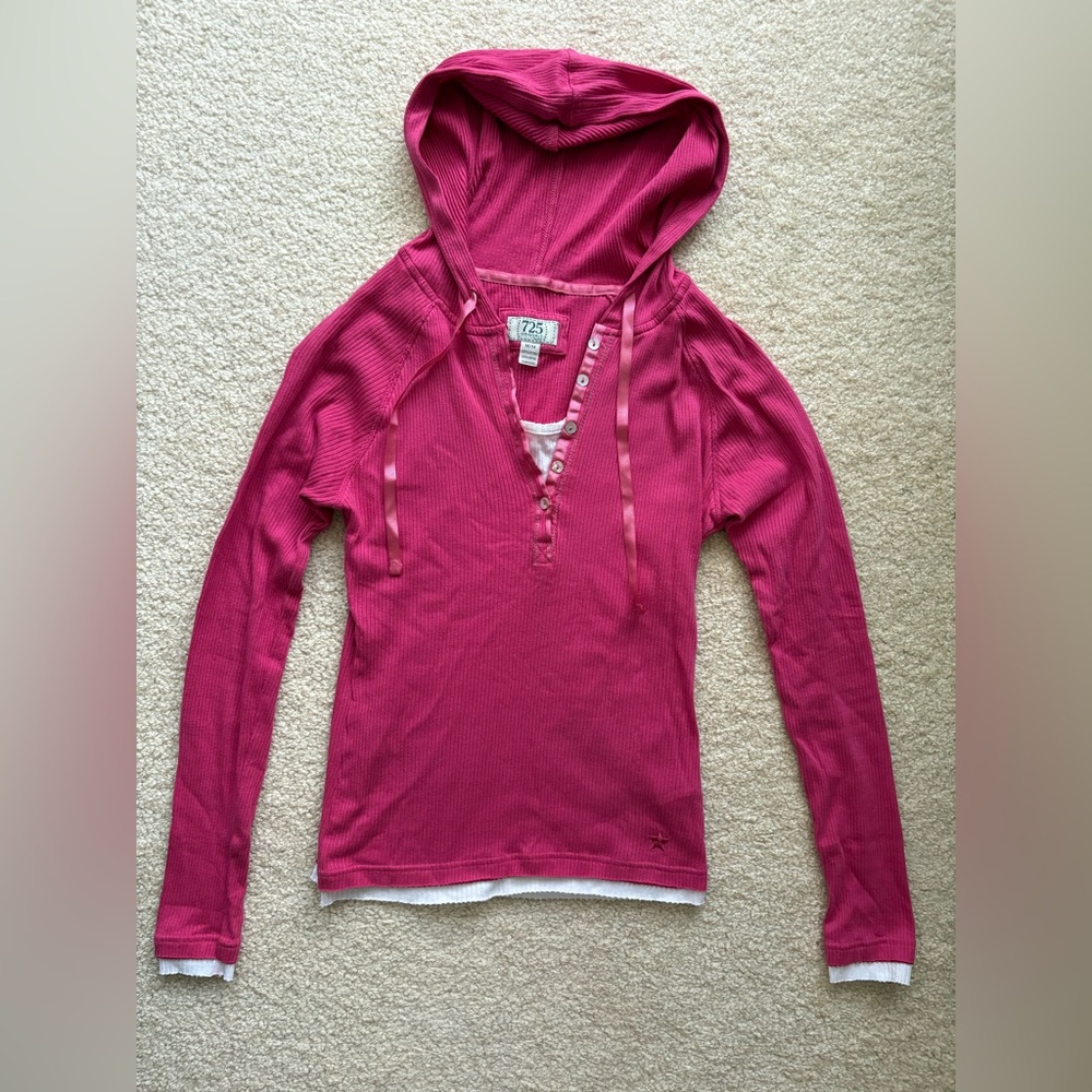 100% Cotton 725 Originals Pink Hoodie Shirt Womens